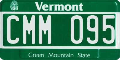 VT license plate CMM095