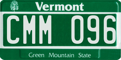 VT license plate CMM096