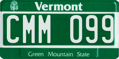 VT license plate CMM099