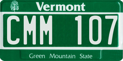 VT license plate CMM107