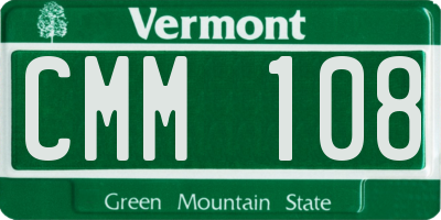 VT license plate CMM108