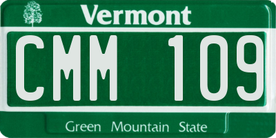 VT license plate CMM109