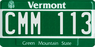 VT license plate CMM113