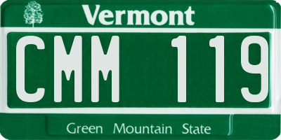 VT license plate CMM119