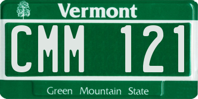VT license plate CMM121