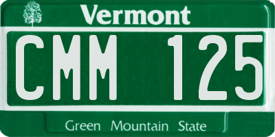 VT license plate CMM125
