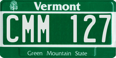 VT license plate CMM127