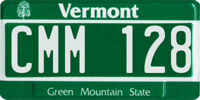 VT license plate CMM128