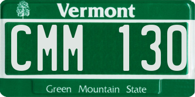 VT license plate CMM130