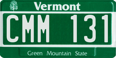 VT license plate CMM131