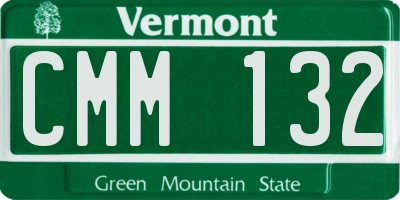 VT license plate CMM132