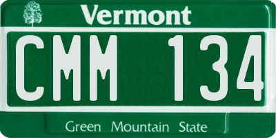 VT license plate CMM134