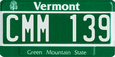 VT license plate CMM139