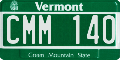 VT license plate CMM140