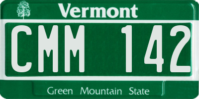 VT license plate CMM142