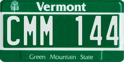 VT license plate CMM144