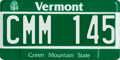 VT license plate CMM145