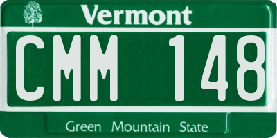 VT license plate CMM148