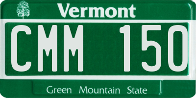 VT license plate CMM150