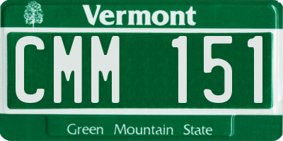 VT license plate CMM151