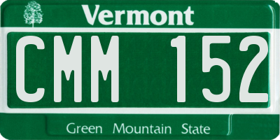 VT license plate CMM152