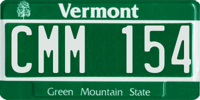 VT license plate CMM154