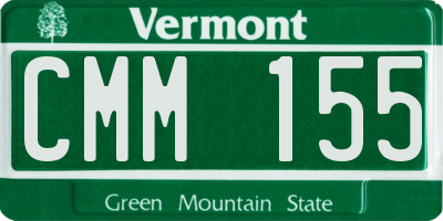 VT license plate CMM155
