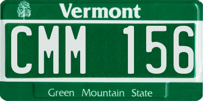 VT license plate CMM156