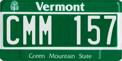 VT license plate CMM157