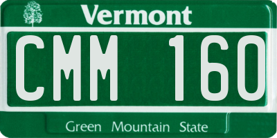 VT license plate CMM160