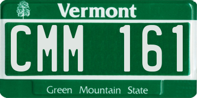 VT license plate CMM161