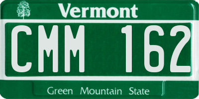 VT license plate CMM162