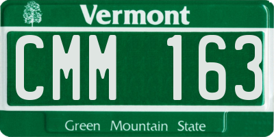 VT license plate CMM163