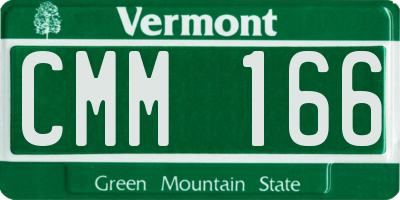 VT license plate CMM166