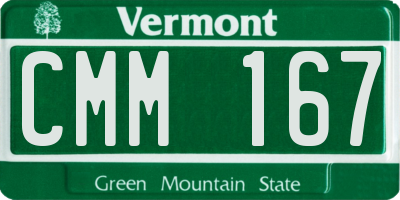 VT license plate CMM167