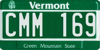 VT license plate CMM169