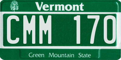 VT license plate CMM170
