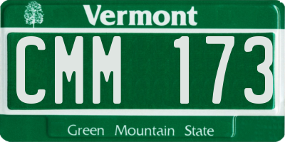 VT license plate CMM173