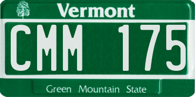VT license plate CMM175
