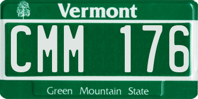 VT license plate CMM176