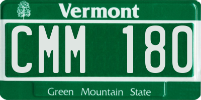 VT license plate CMM180