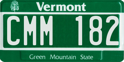 VT license plate CMM182