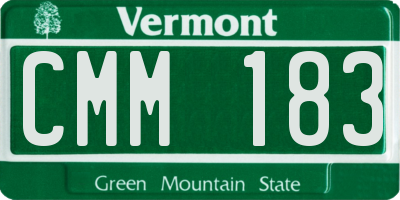 VT license plate CMM183