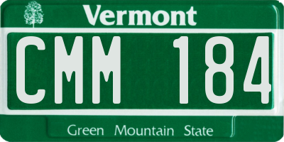 VT license plate CMM184