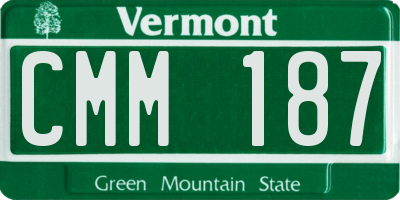 VT license plate CMM187