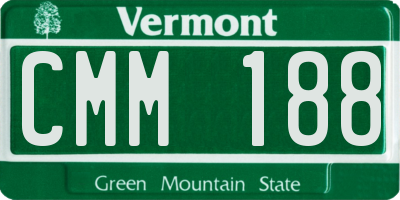 VT license plate CMM188