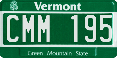 VT license plate CMM195