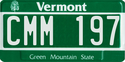VT license plate CMM197