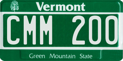 VT license plate CMM200