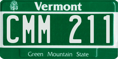 VT license plate CMM211